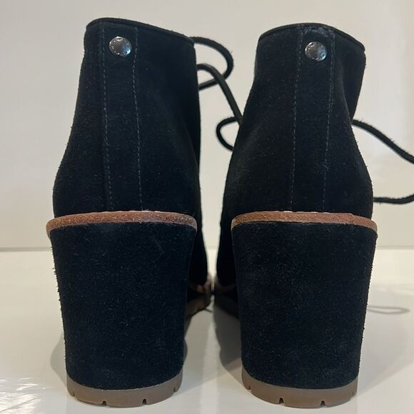 Coach Karson Black Suede Wedge Bootie Size 6 - Picture 4 of 14